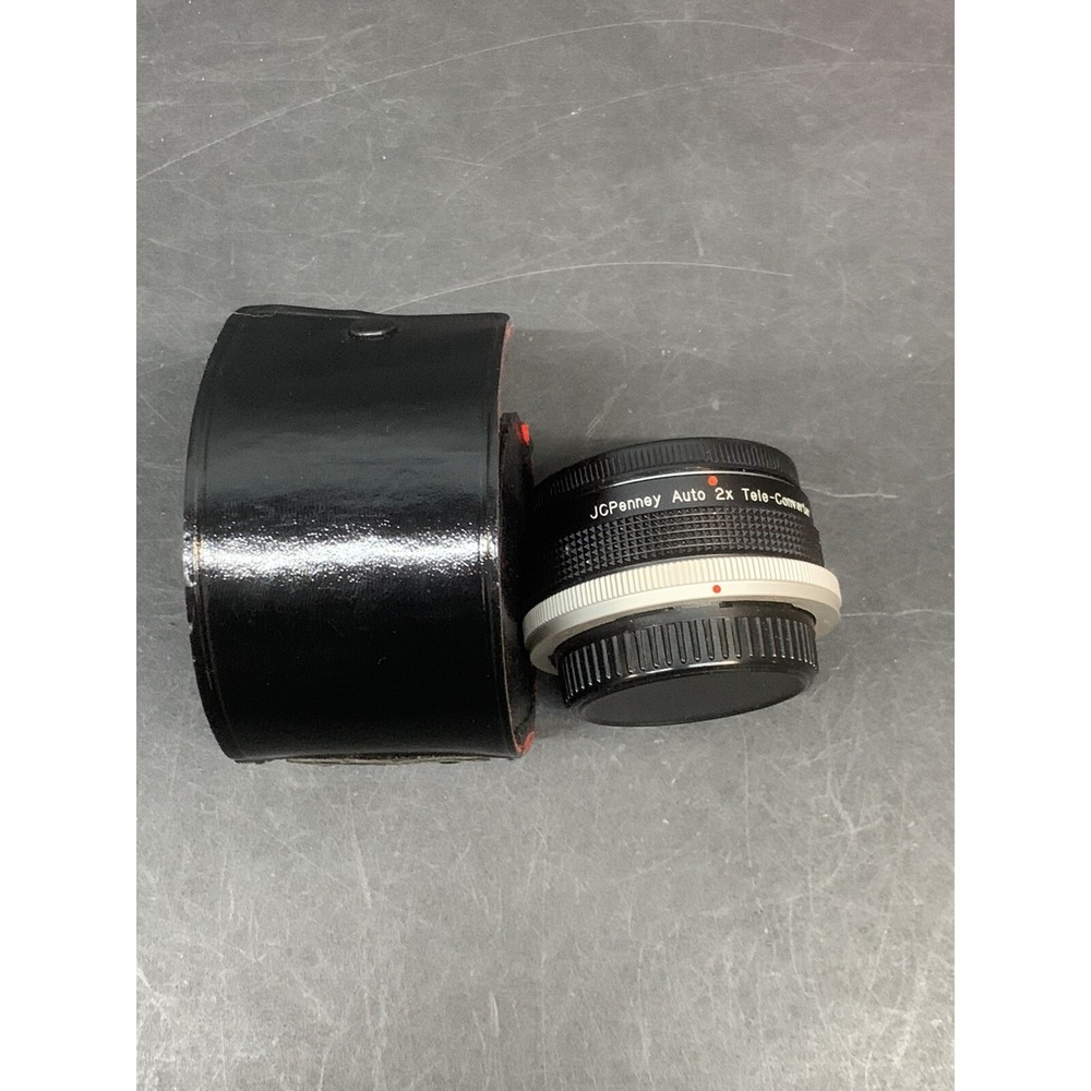 JCPenney Auto 2X Tele Converter Lens W/ Black Case & Caps Japan